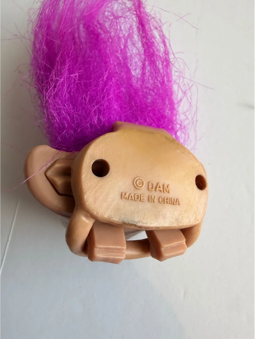 Vintage 90s DAM Troll Head Shoelace Clip